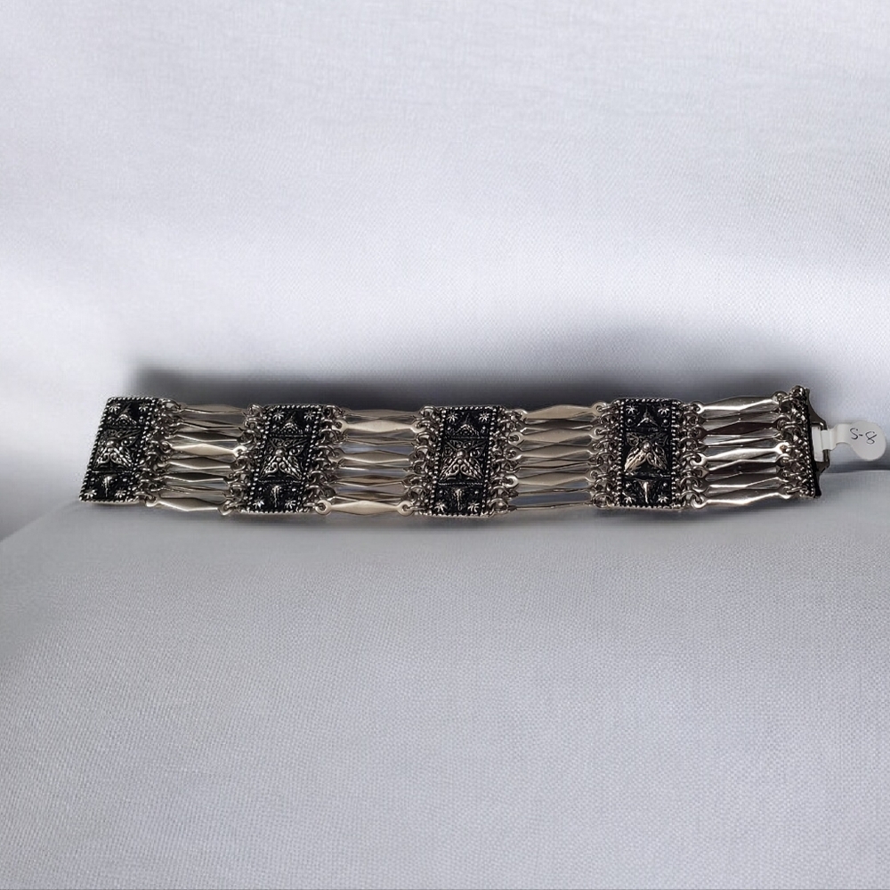 Vtg. Sterling Silver Bracelet by Taxco Mexico